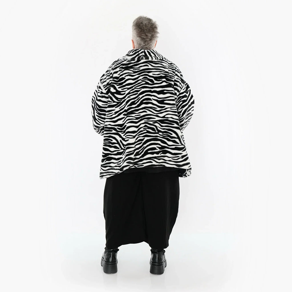 AKH Fashion 6749 Veste, Noir-Blanc