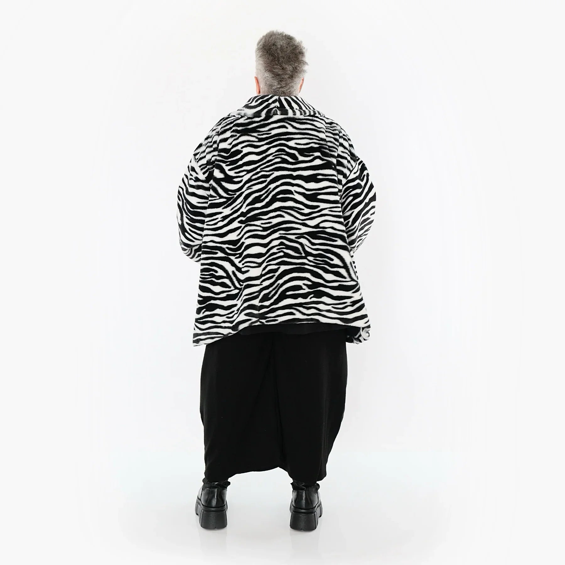 AKH Fashion 6749 Veste, Noir-Blanc