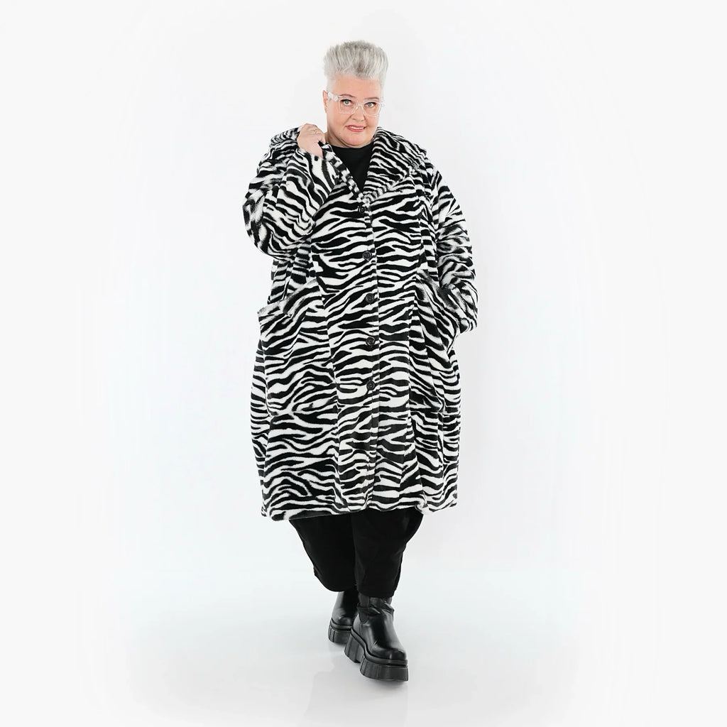 AKH Fashion 6889 Veste, Noir et Blanc