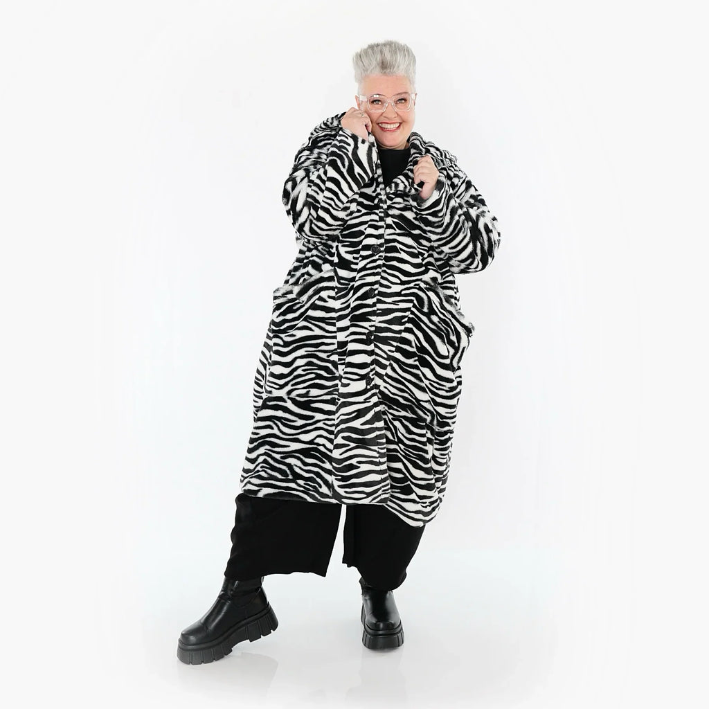 AKH Fashion 6889 Veste, Noir et Blanc