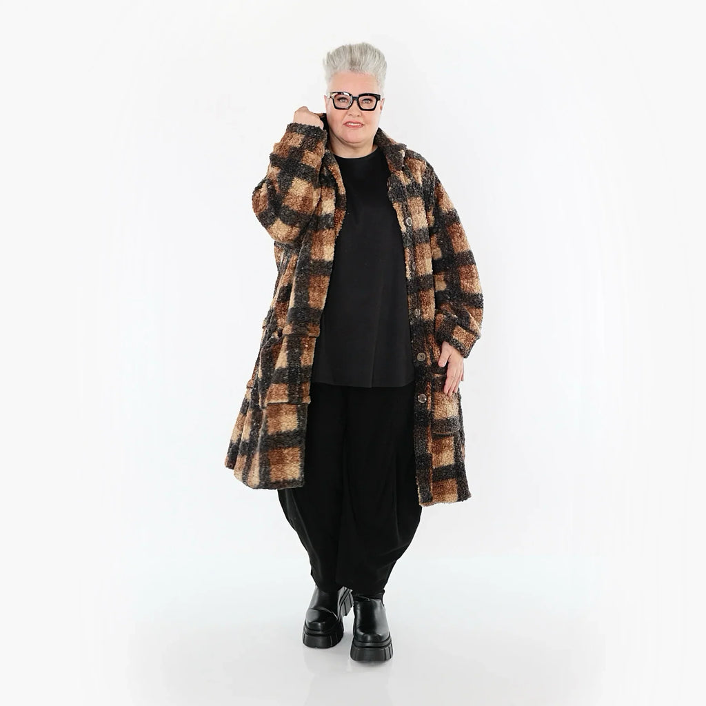AKH Fashion 2225 Veste, Cognac-Beige-Gris