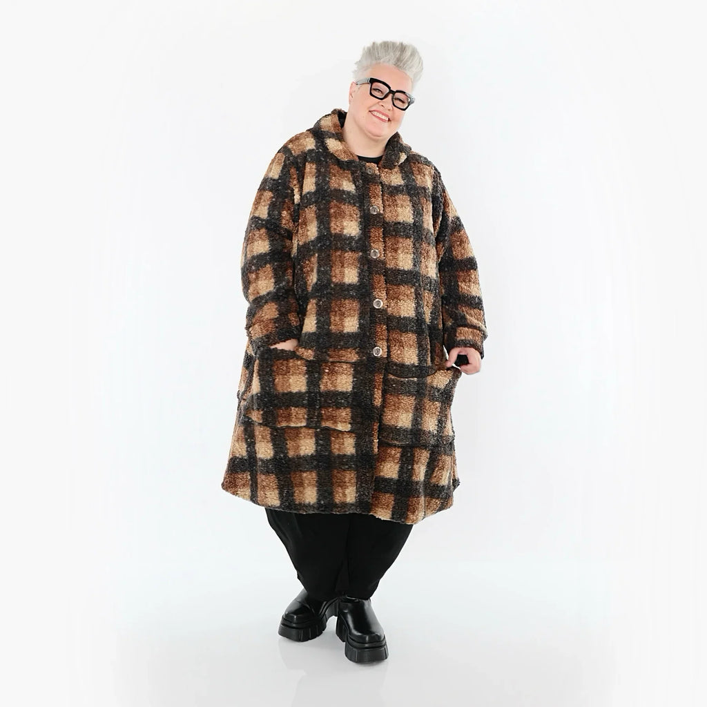 AKH Fashion 2225 Veste, Cognac-Beige-Gris