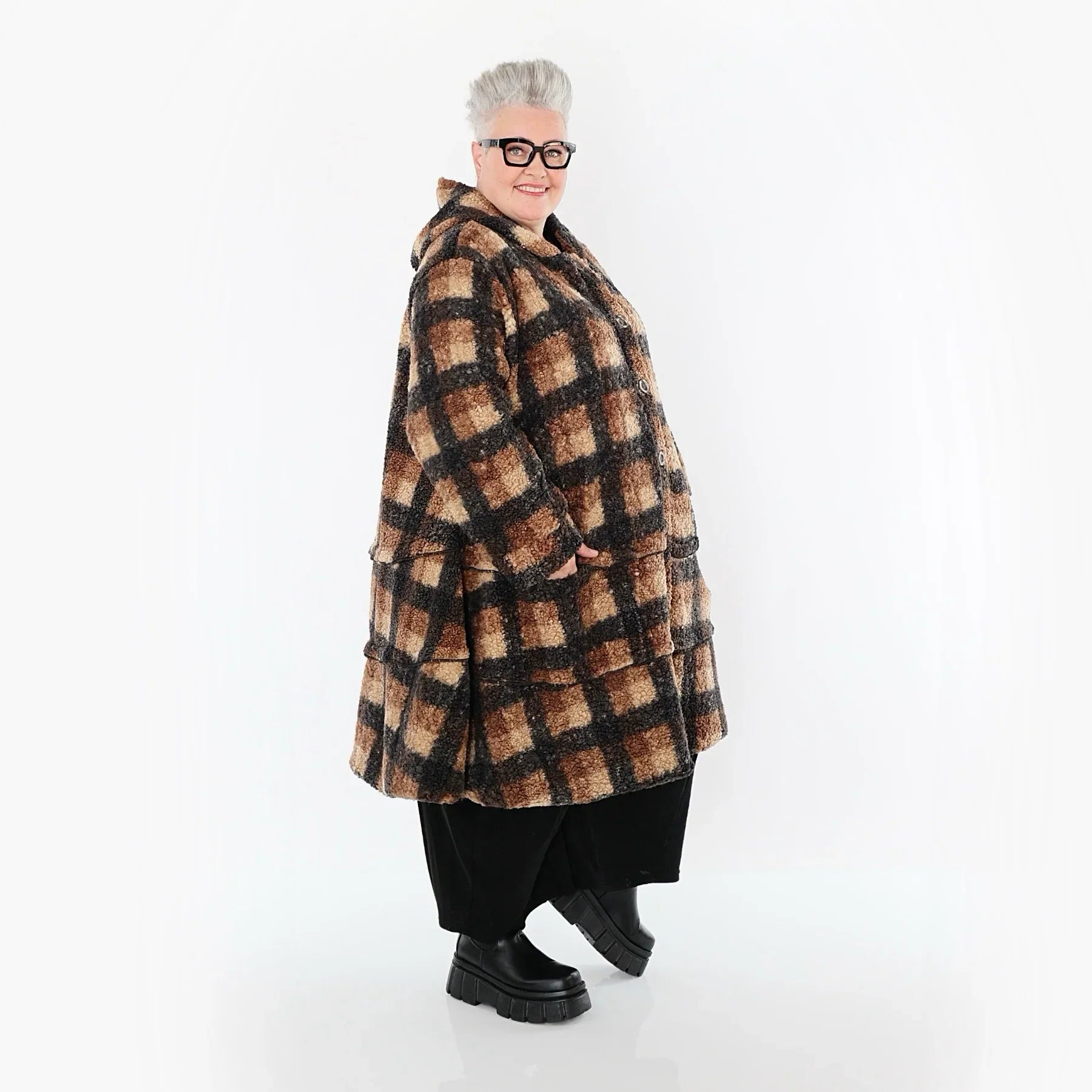 AKH Fashion 2225 Veste, Cognac-Beige-Gris