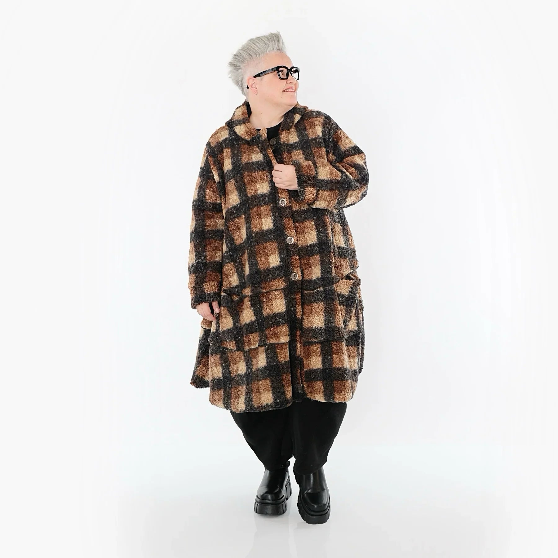 AKH Fashion 2225 Veste, Cognac-Beige-Gris