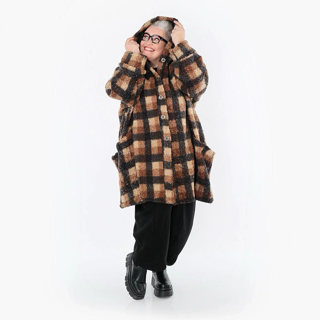 AKH Fashion 6660 Veste, Cognac-Beige-Gris