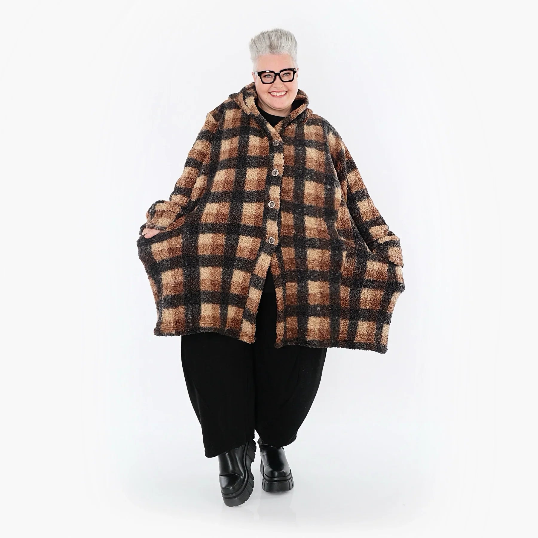 AKH Fashion 6660 Veste, Cognac-Beige-Gris