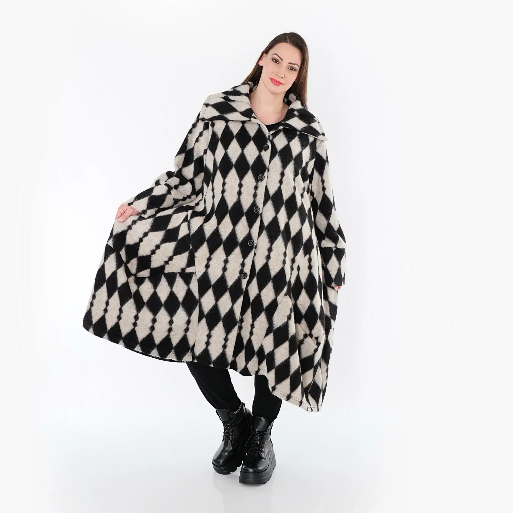 AKH Fashion 3023 Manteau, écru-noir