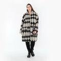 AKH Fashion 6656 Manteau, Écru-Noir