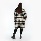 AKH Fashion 6656 Manteau, Écru-Noir