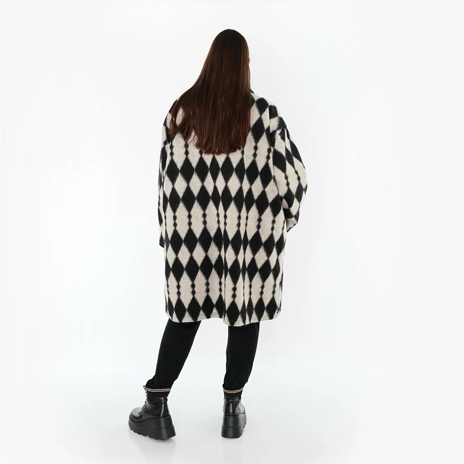 AKH Fashion 6656 Manteau, Écru-Noir