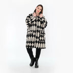 AKH Fashion 6656 Manteau, Écru-Noir