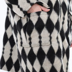 AKH Fashion 6656 Manteau, Écru-Noir