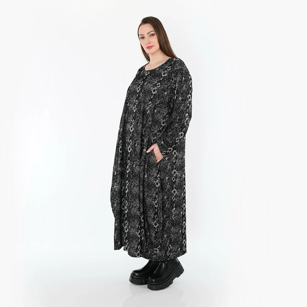 AKH Fashion 1926 Kleid, Grau-Schwarz