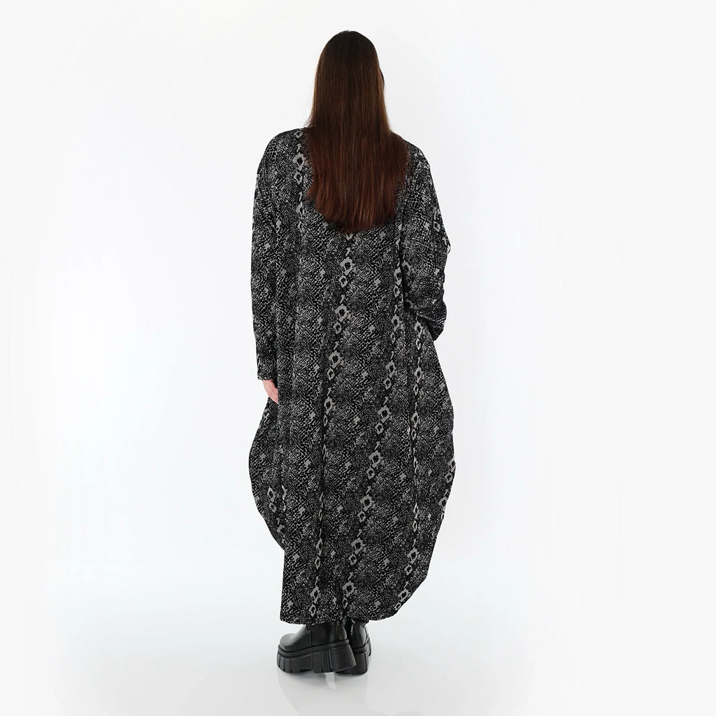 AKH Fashion 1926 Kleid, Grau-Schwarz