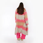 AKH Fashion 3023 Manteau, Sable-Fuchsia