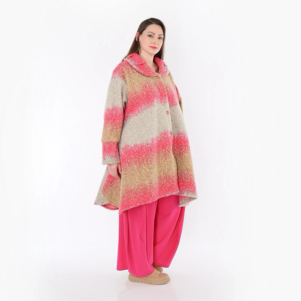 AKH Fashion 5458 Veste, Sable-Fuchsia