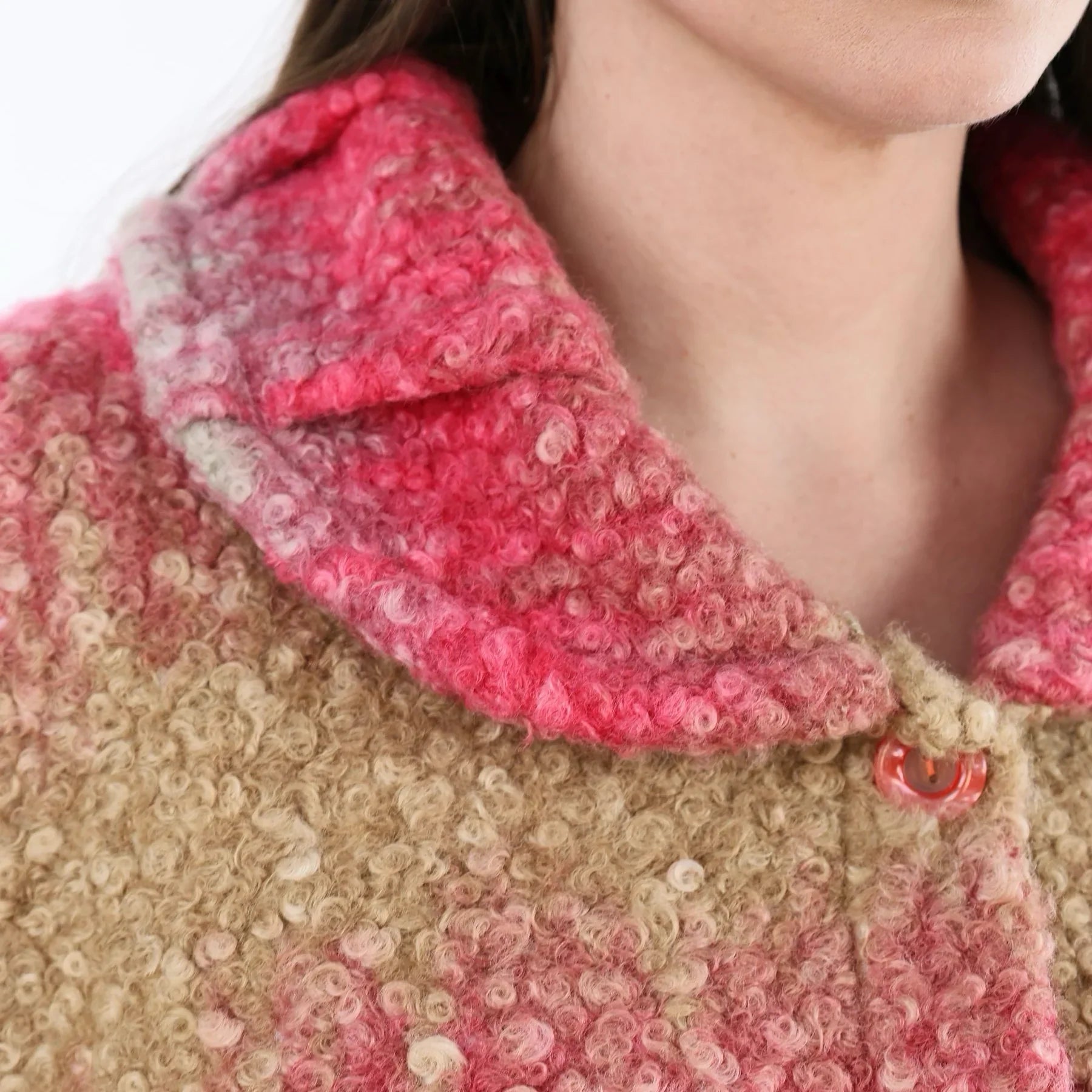 AKH Fashion 5458 Veste, Sable-Fuchsia