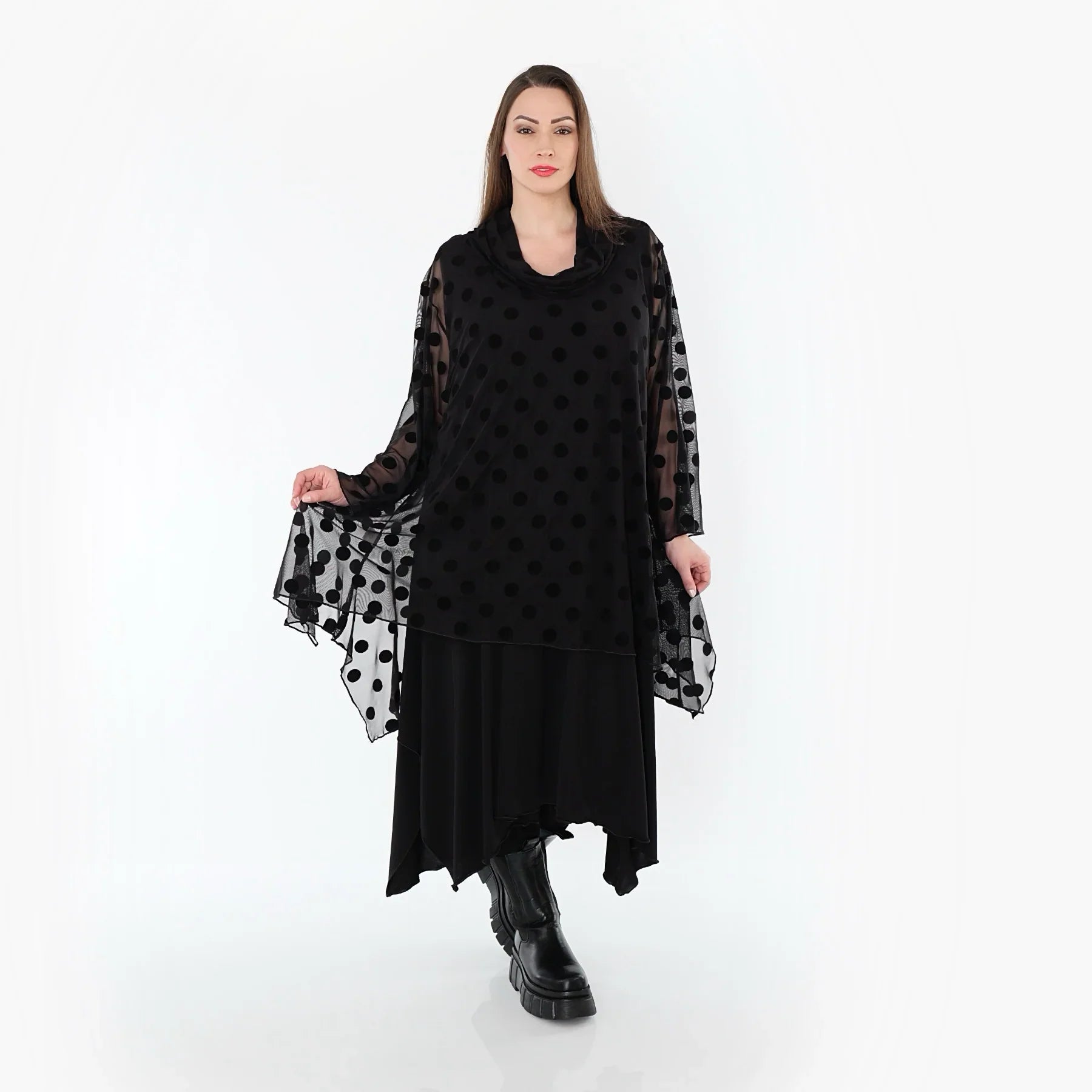 AKH Fashion 3371 Big Shirt, Noir