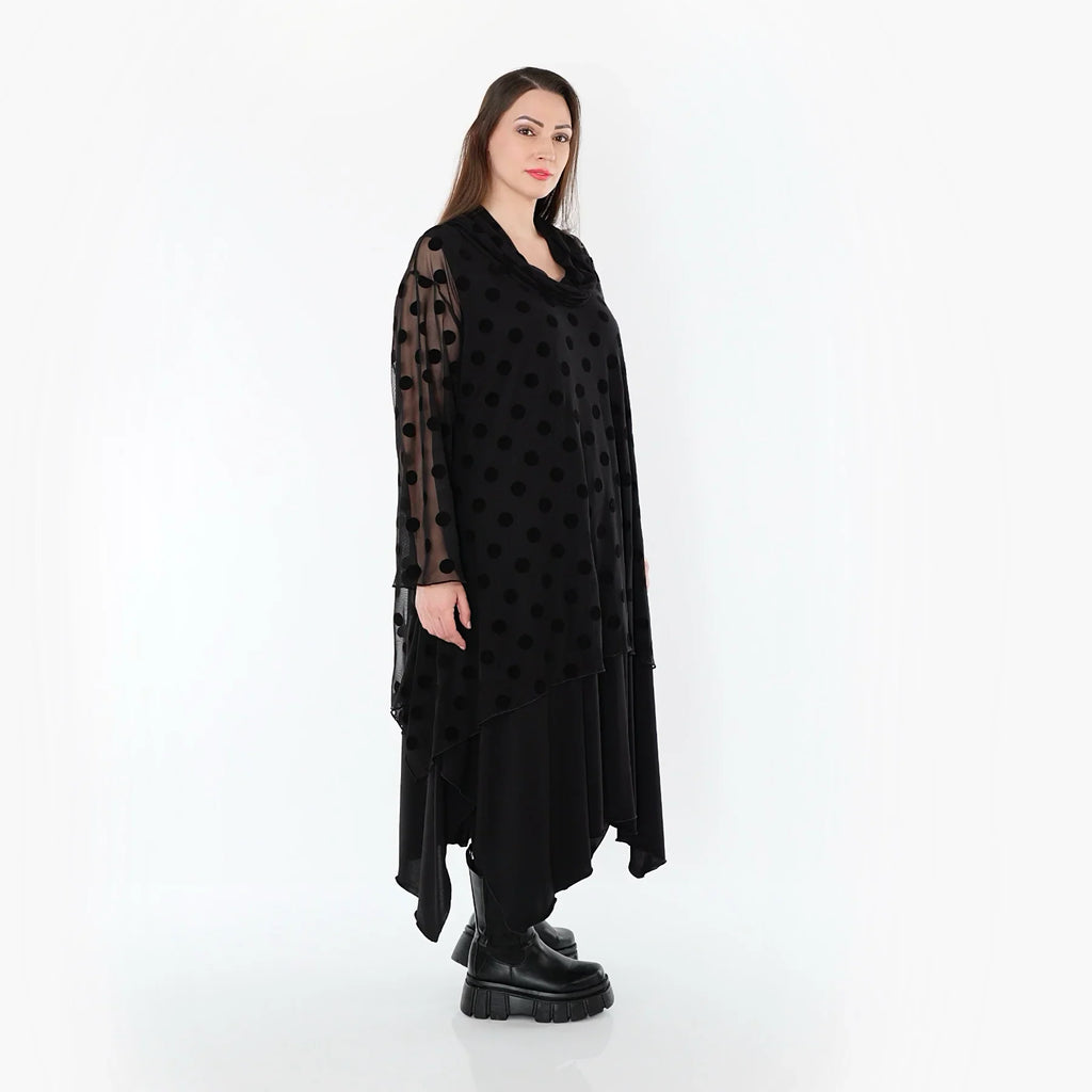 AKH Fashion 3371 Big Shirt, Noir