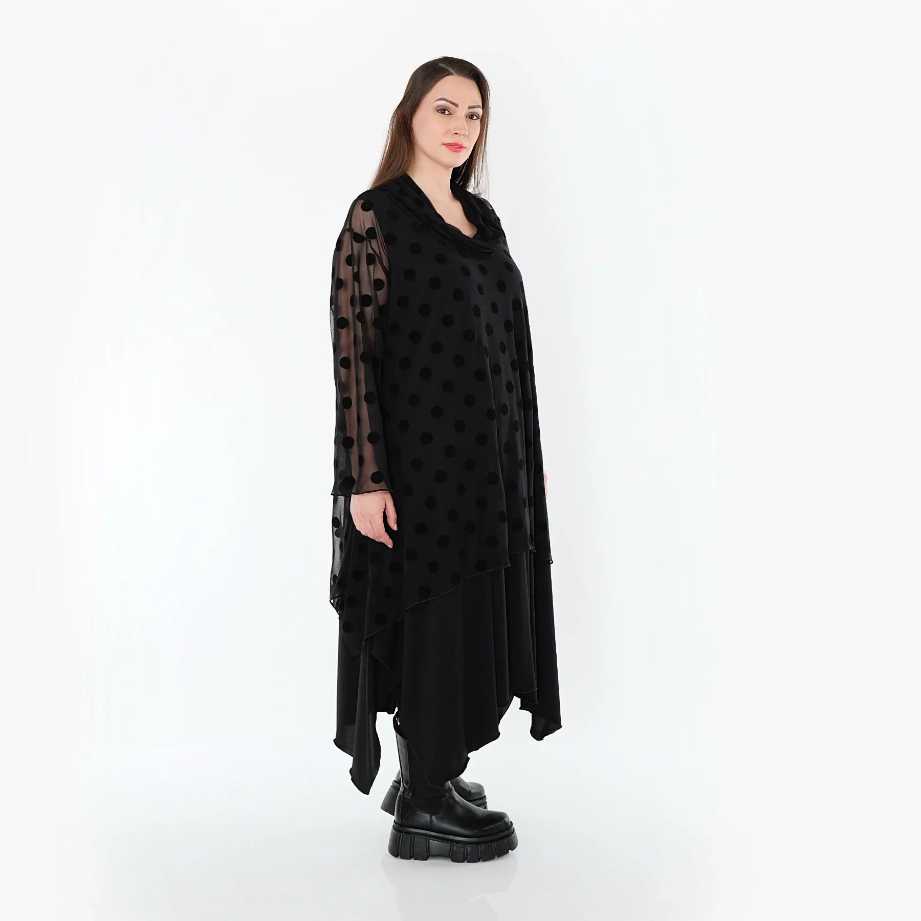 AKH Fashion 3371 Big Shirt, Noir