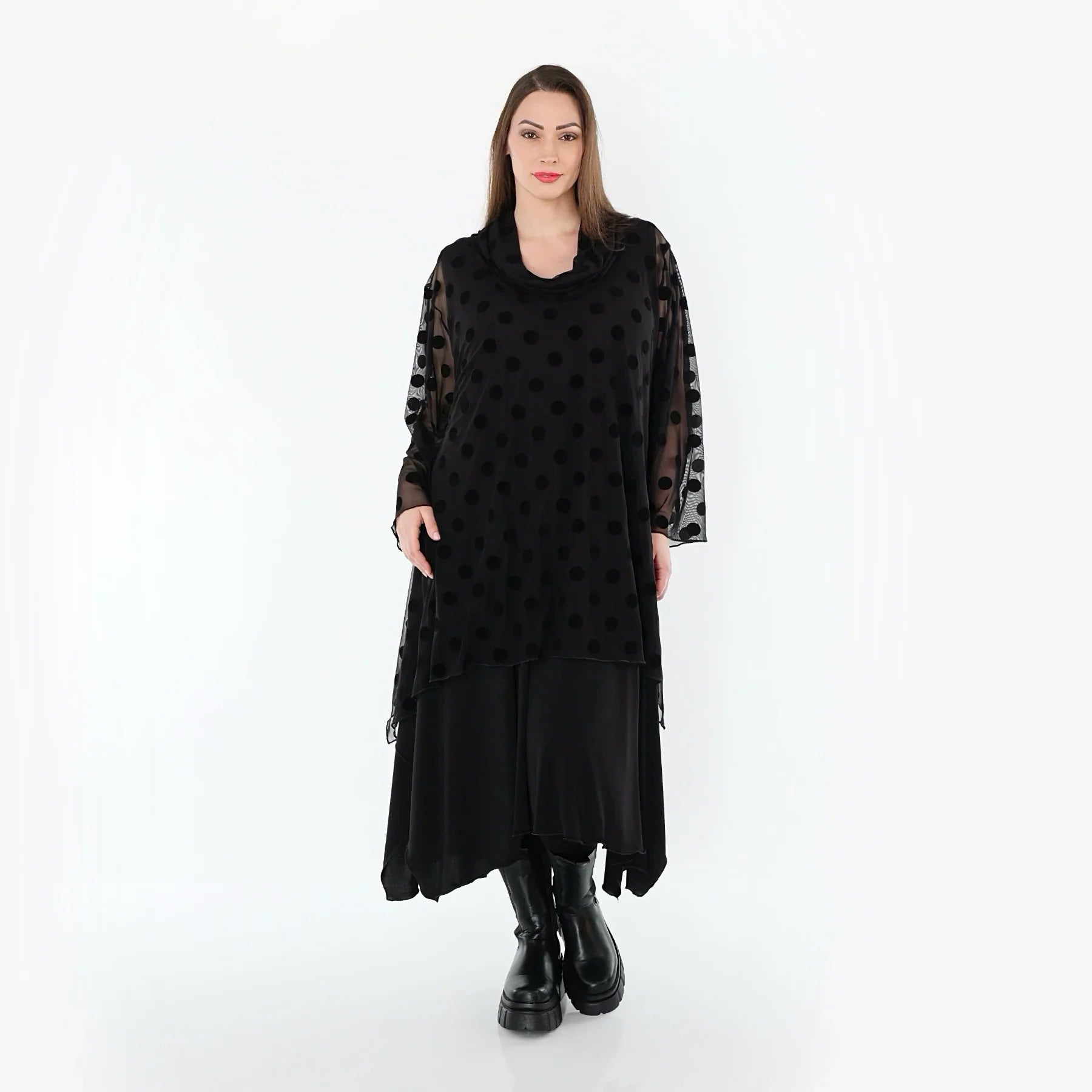 AKH Fashion 3371 Big Shirt, Noir