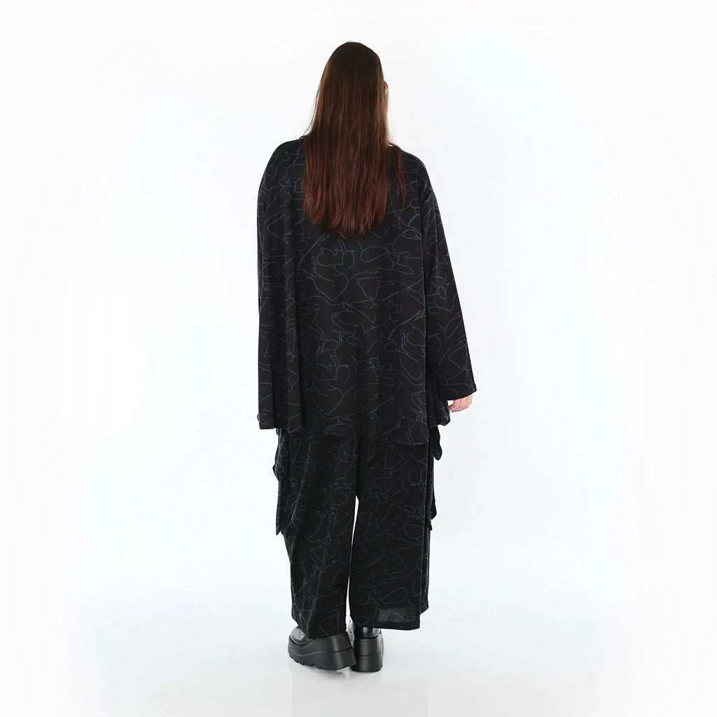 AKH Fashion 593 Big Shirt, noir-bleu