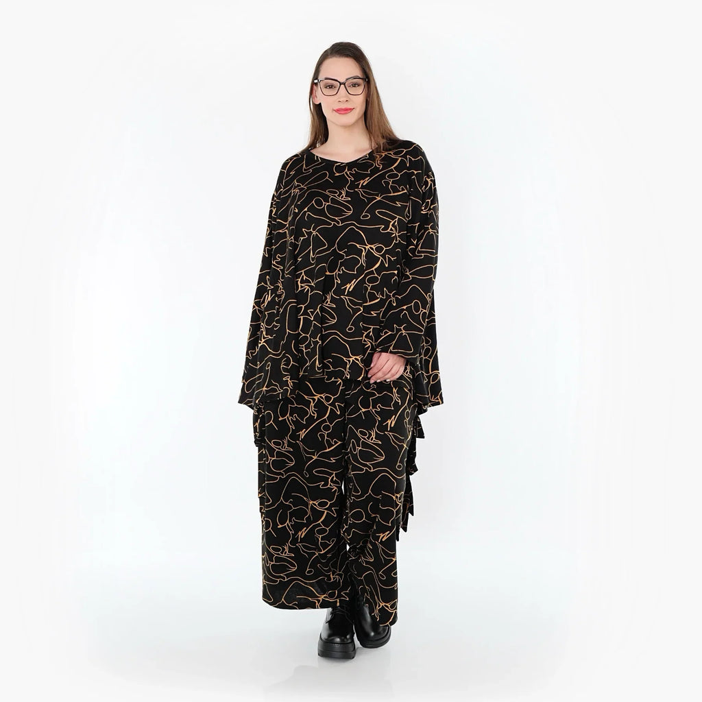 AKH Fashion 593 Big Shirt, noir-orange