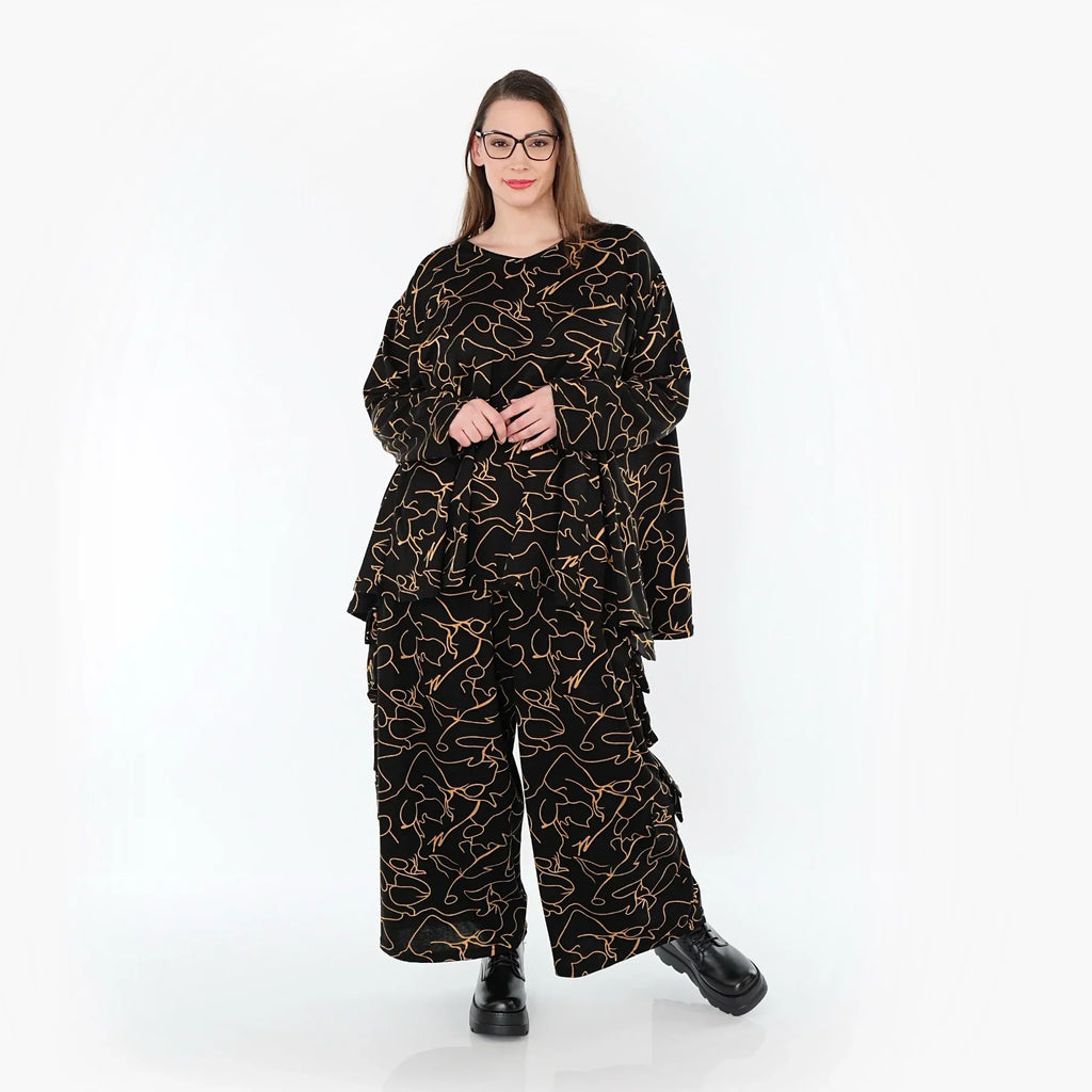 AKH Fashion 593 Big Shirt, noir-orange