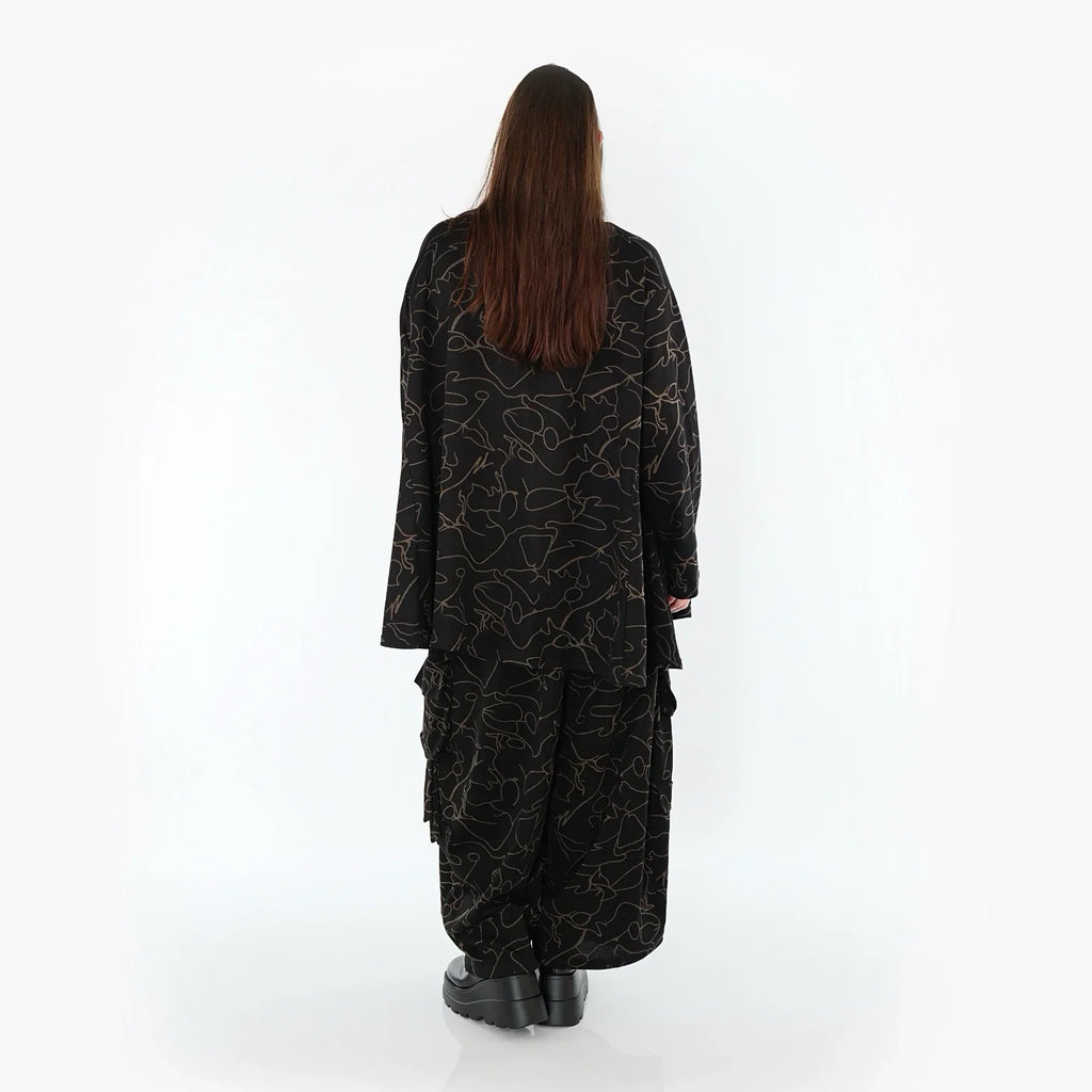 AKH Fashion 7125 Pantalon, Noir-Marron