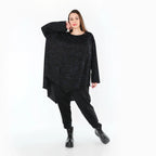 AKH Fashion 7138 Big Shirt, Noir-Bleu