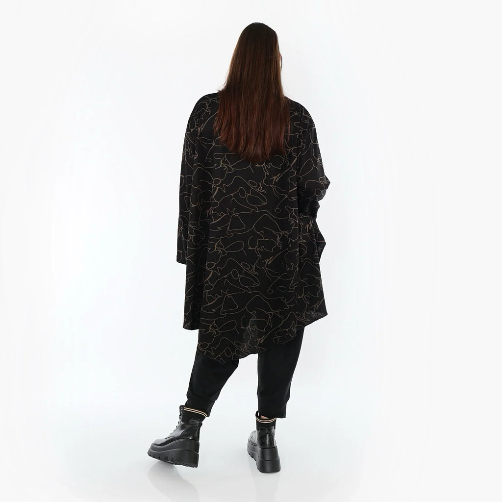 AKH Fashion 7138 Big Shirt, Noir-Marron