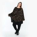 AKH Fashion 7138 Big Shirt, Noir-Orange