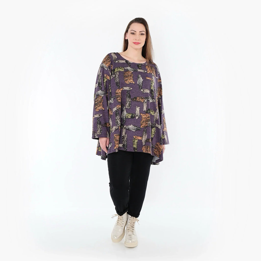 AKH Fashion 593 Big Shirt, Violet-Multi