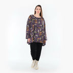 AKH Fashion 593 Big Shirt, Violet-Multi