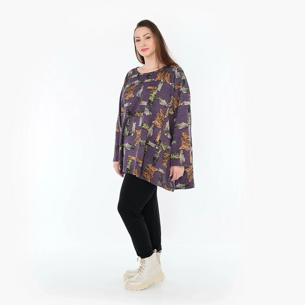 AKH Fashion 593 Big Shirt, Violet-Multi