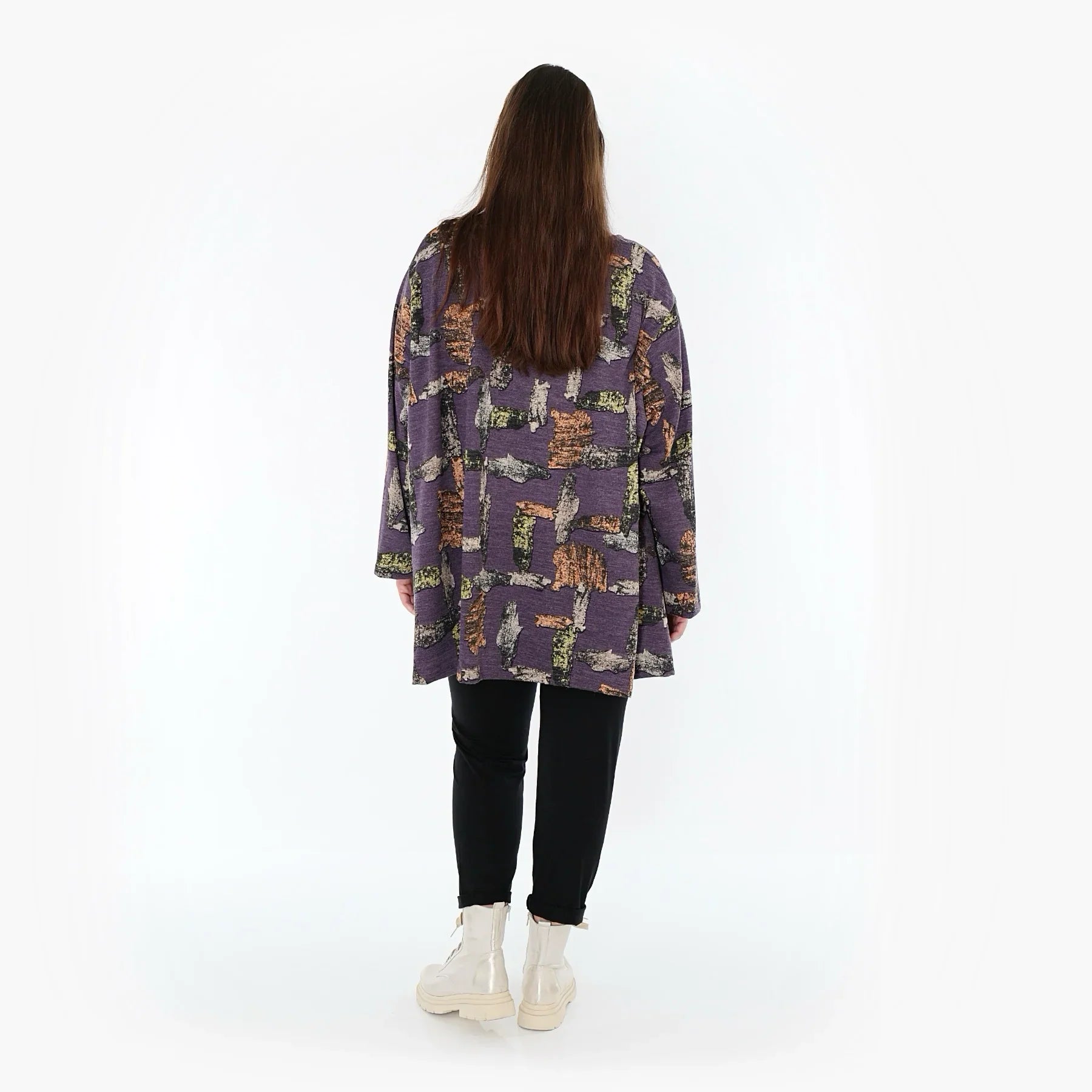 AKH Fashion 593 Big Shirt, Violet-Multi