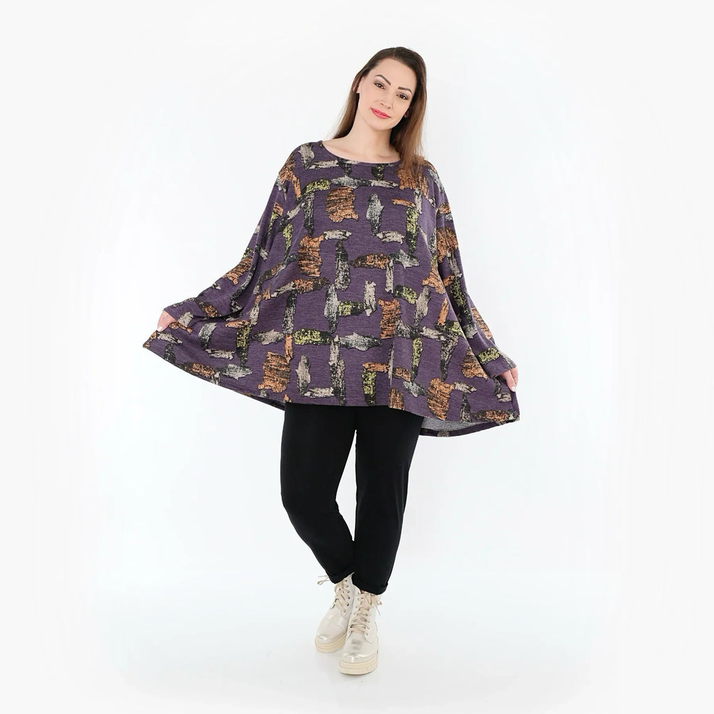 AKH Fashion 593 Big Shirt, Violet-Multi