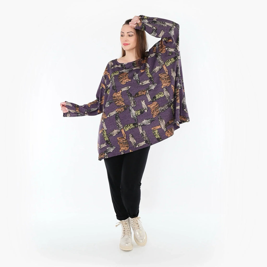 AKH Fashion 593 Big Shirt, Violet-Multi