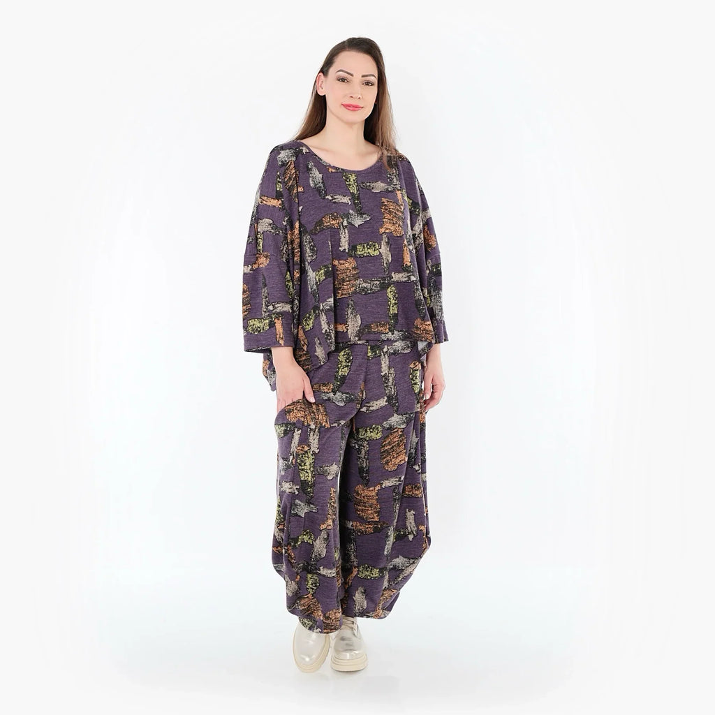 AKH Fashion 3018, Poncho, violet-multi