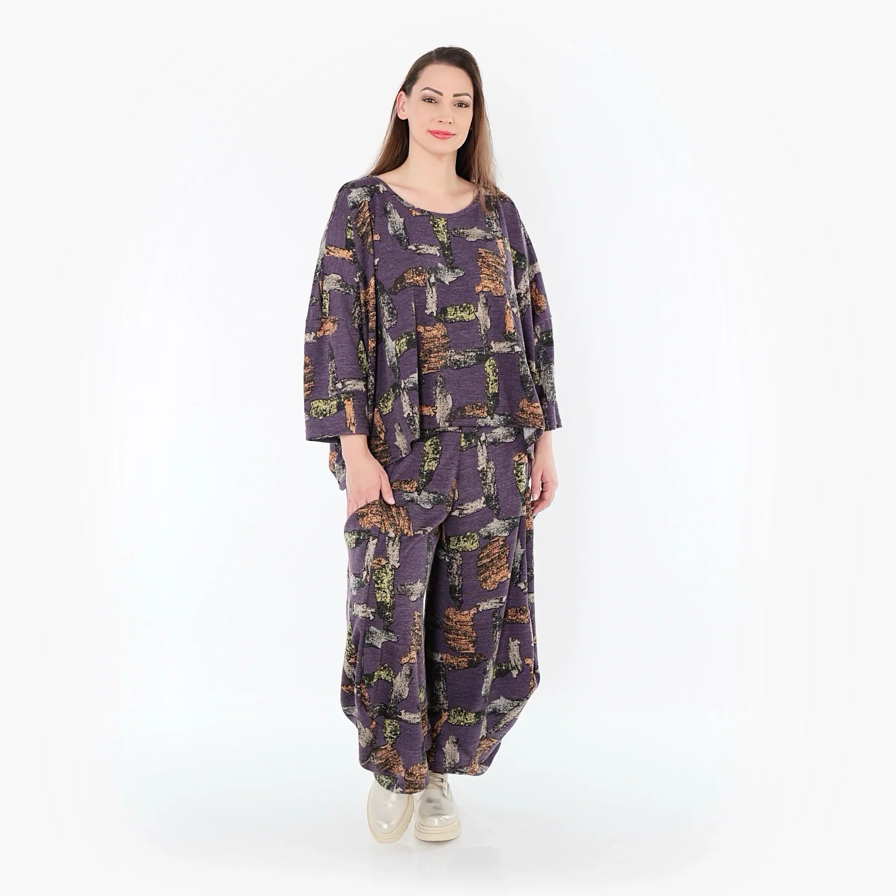 AKH Fashion 3018, Poncho, violet-multi
