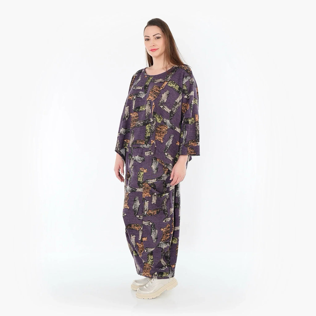 AKH Fashion 3018, Poncho, violet-multi
