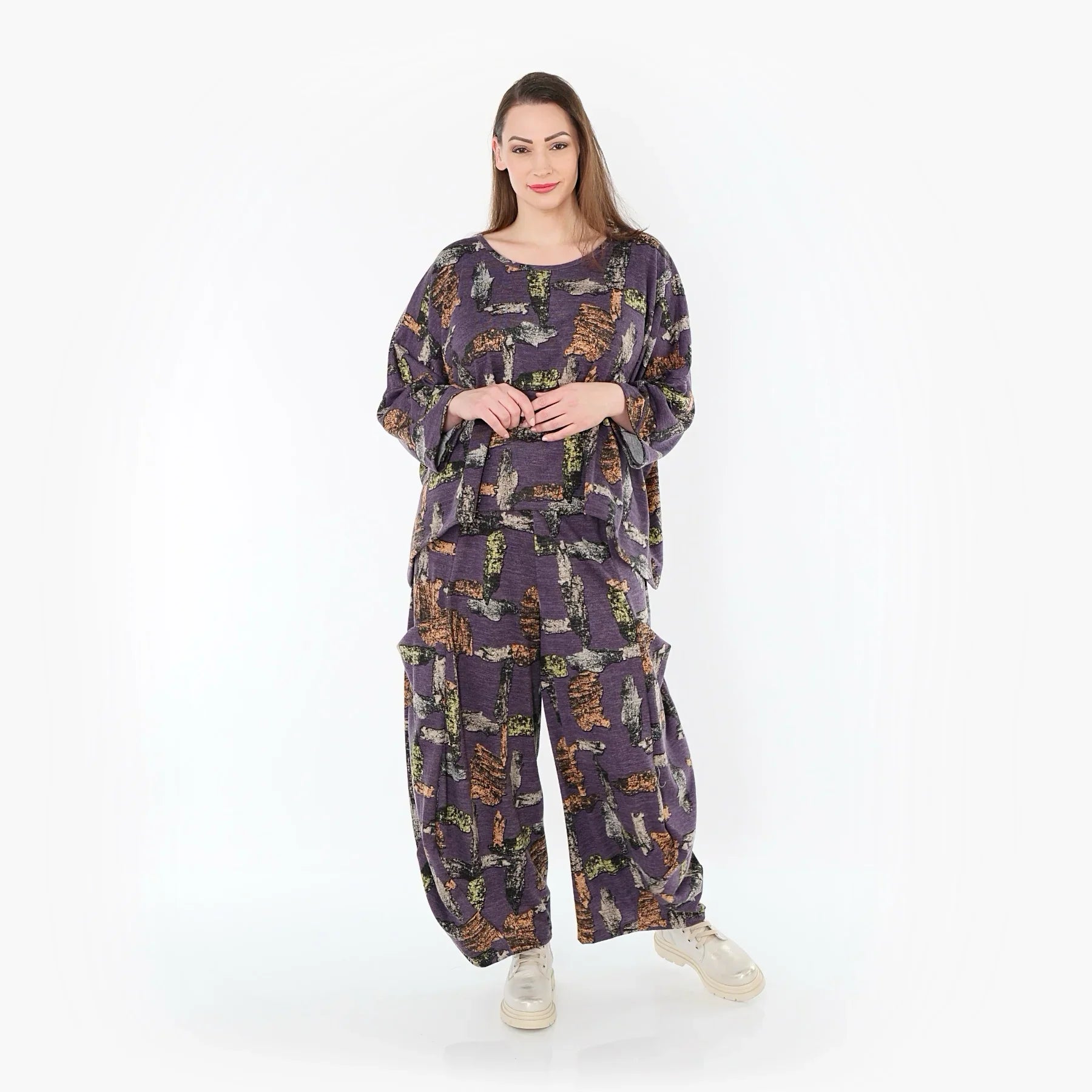 AKH Fashion 3018, Poncho, violet-multi