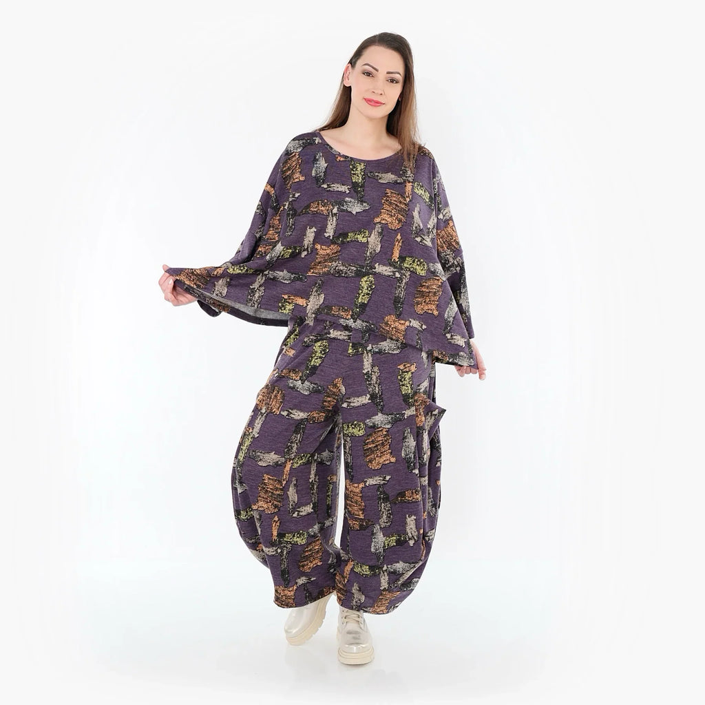 AKH Fashion 3018, Poncho, violet-multi