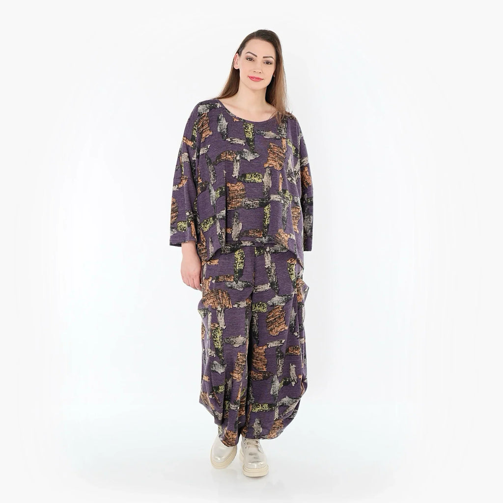 AKH Fashion 3018, Poncho, violet-multi