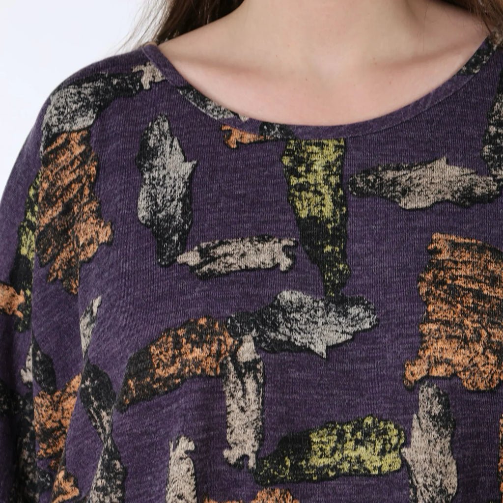 AKH Fashion 3018, Poncho, violet-multi