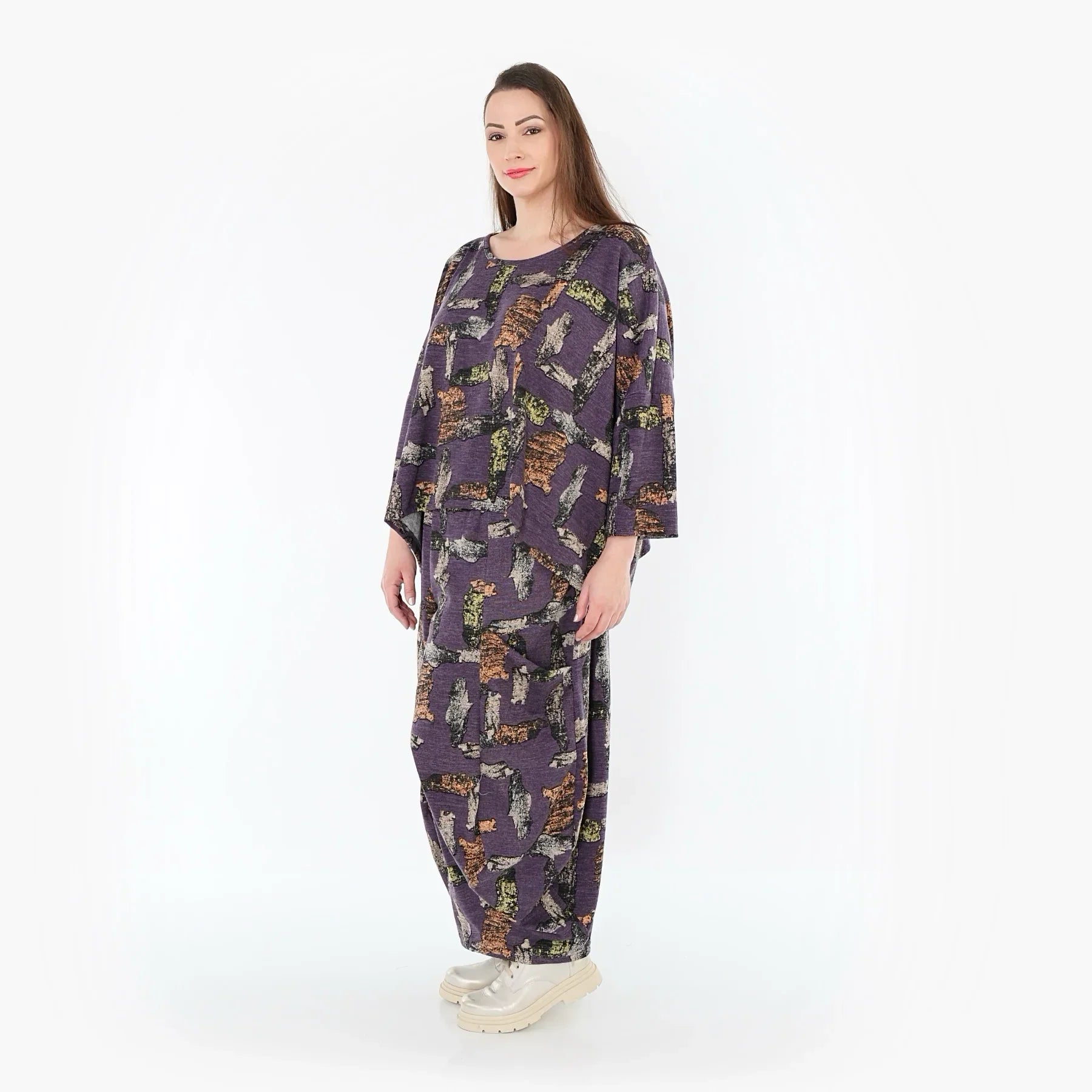 AKH Fashion 8069 Pantalon, Violet-Multi