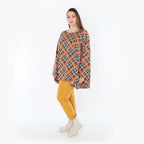 AKH Fashion 593 Grand T-shirt, Orange-Bleu-Gris