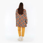 AKH Fashion 593 Grand T-shirt, Orange-Bleu-Gris