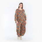 AKH Fashion 3018 Jeté, orange-bleu-gris