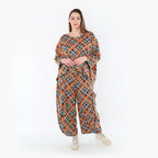AKH Fashion 3018 Jeté, orange-bleu-gris